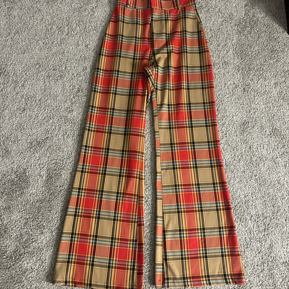 Free People Jules plaid pants